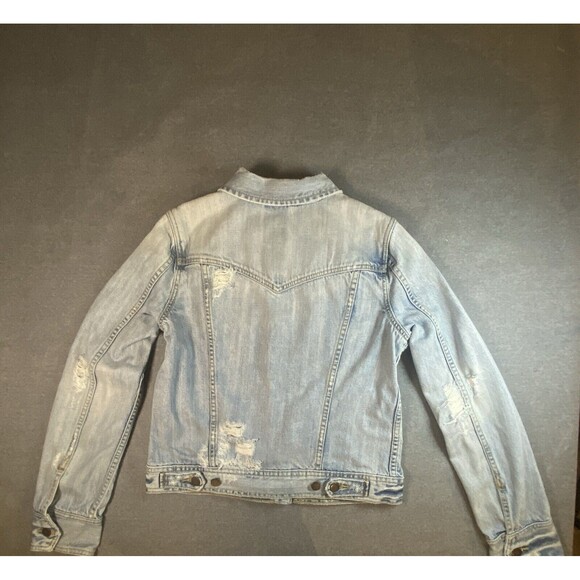 Abercrombie and Fitch Vintage Distressed Jean Jacket Size Small - Picture 6 of 6